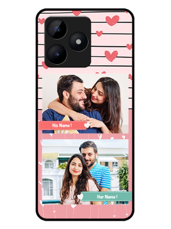 Custom Realme C53 Custom Metal Phone CasePhoto With Heart Design