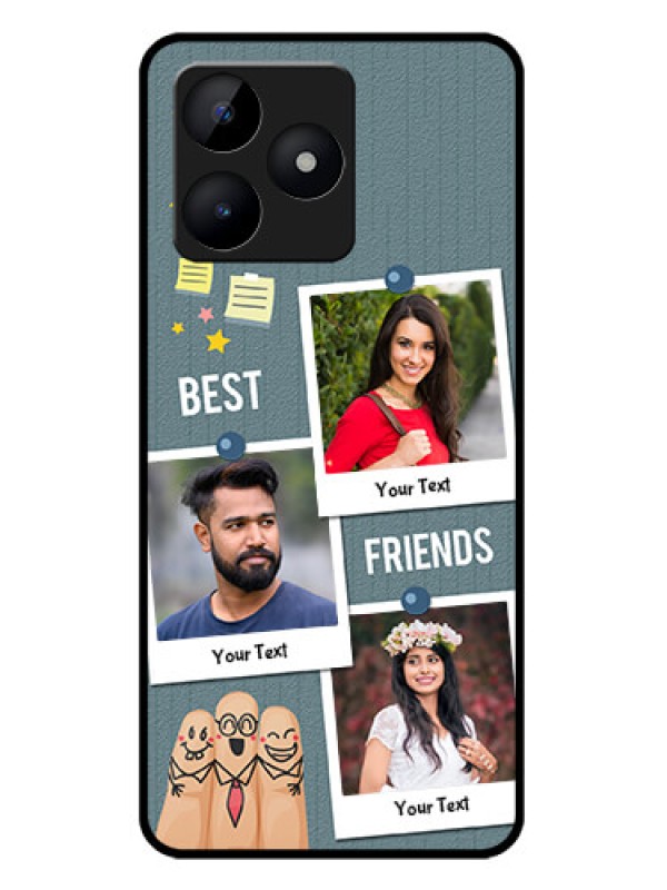 Custom Realme C53 Custom Metal Phone CaseSticky Frames And Friendship Design