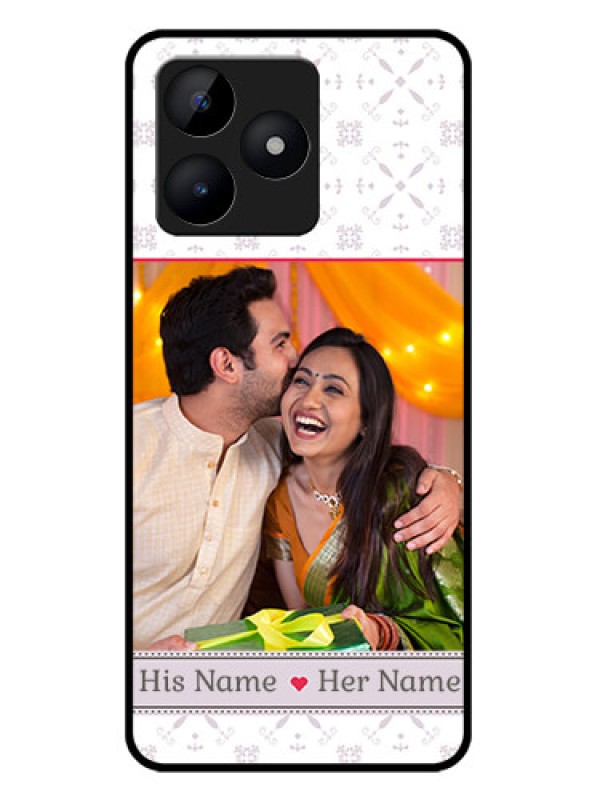 Custom Realme C53 Custom Metal Phone CaseWith Photo And Ethnic Design