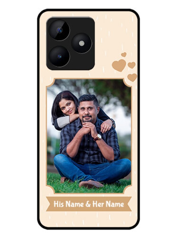 Custom Realme C53 Custom Metal Phone CaseWith Confetti Love Design