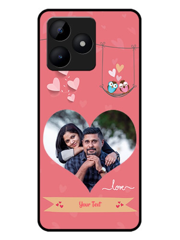 Custom Realme C53 Custom Metal Phone CasePeach Color Love Design