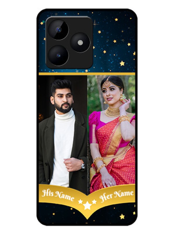 Custom Realme C53 Custom Metal Phone CaseGalaxy Stars Backdrop Design