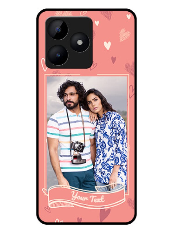 Custom Realme C53 Custom Metal Phone CaseLove Doodle Art Design