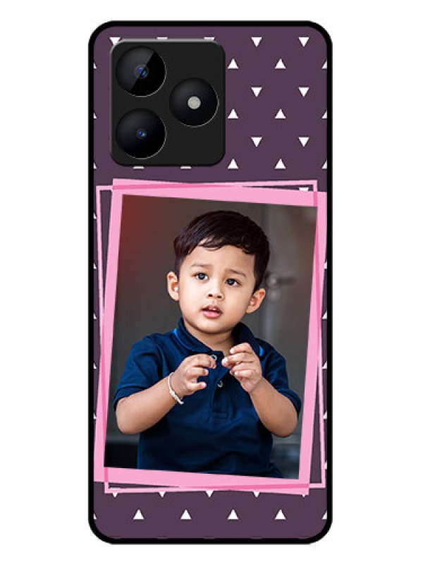 Custom Realme C53 Custom Metal Phone CaseTriangle Pattern Dotted Design