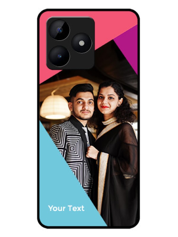 Custom Realme C53 Custom Metal Phone CaseStacked Triple Colour Design