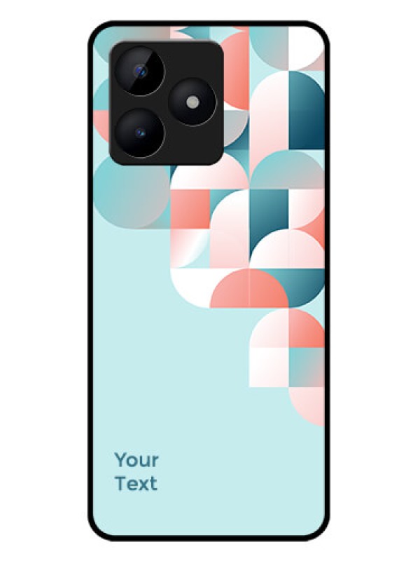 Custom Realme C53 Custom Metal Phone CaseStylish Semi - Circle Pattern Design