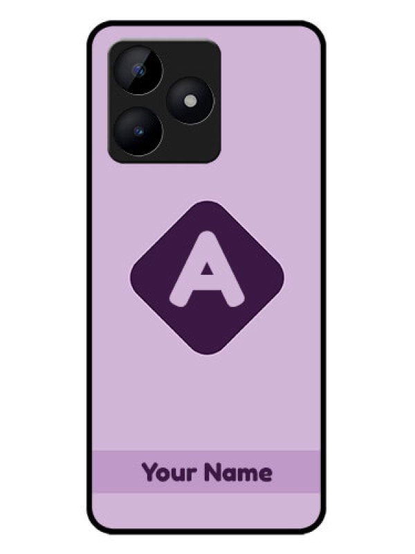 Custom Realme C53 Custom Metal Phone CaseCustom Letter In Curved Badge Design