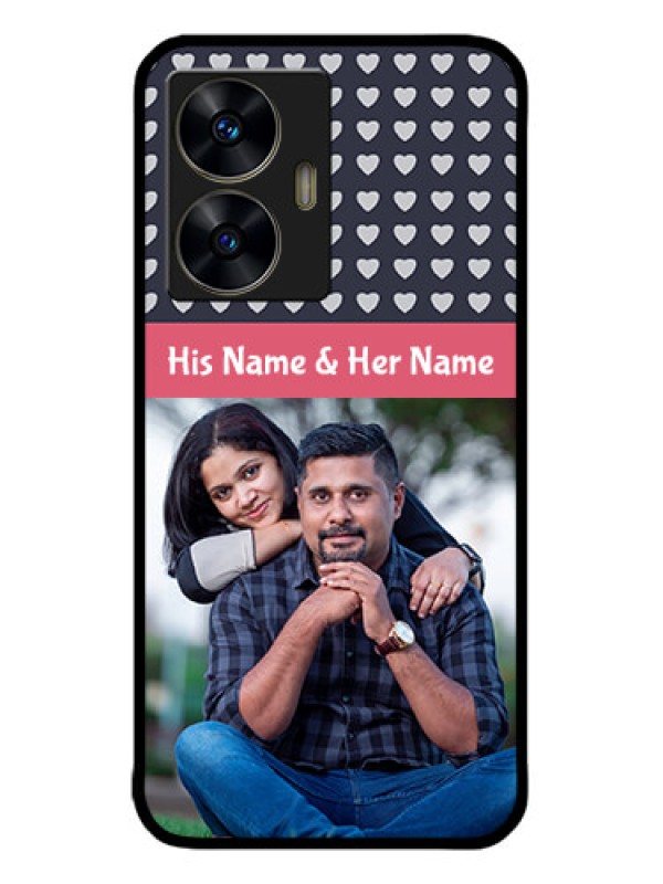 Custom Realme C55 Custom Metal Phone CaseLove Symbols Design