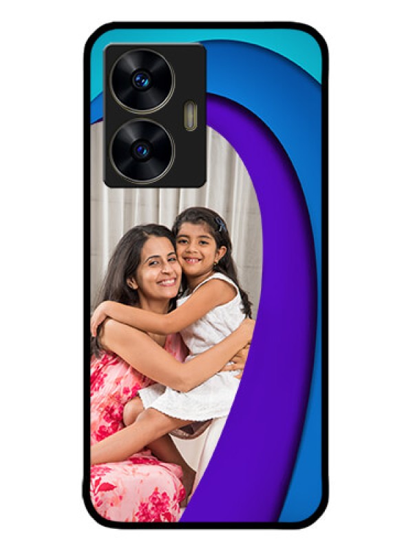 Custom Realme C55 Custom Metal Phone CaseSimple Pattern Design