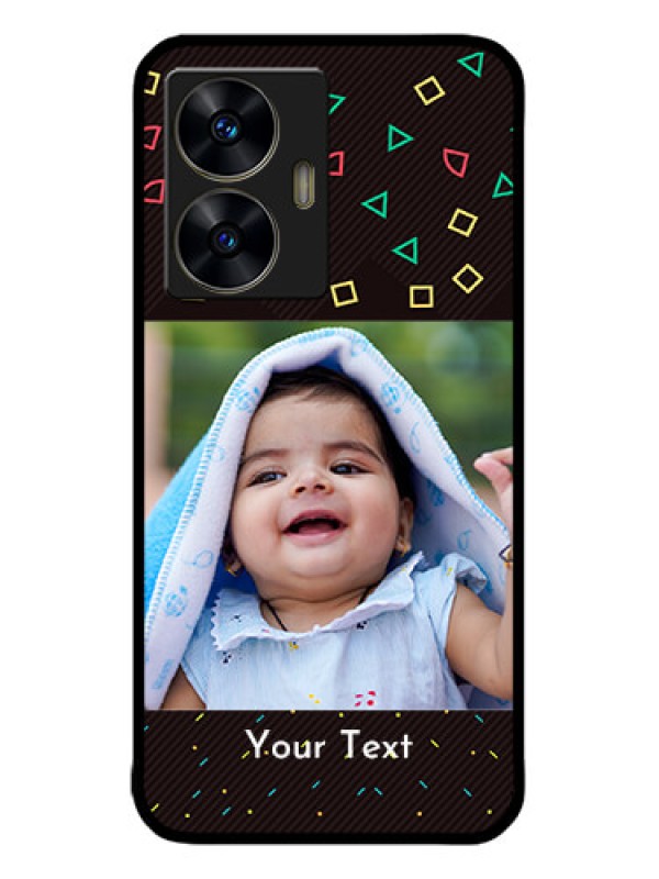 Custom Realme C55 Custom Metal Phone CaseWith Confetti Birthday Design