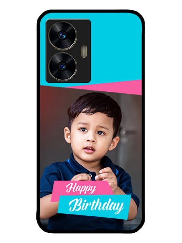 Custom Realme C55 Custom Metal Phone CaseImage Holder With 2 Color Design