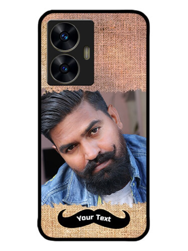 Custom Realme C55 Custom Metal Phone CaseWith Texture Design