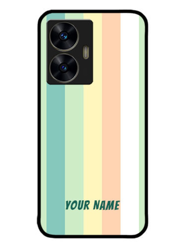 Custom Realme C55 Custom Metal Phone CaseMulti - Colour Stripes Design