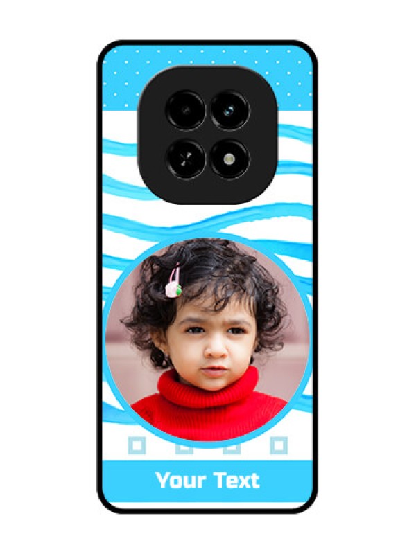 Custom Realme C63 5G Custom Metal Phone Case - Simple Blue Case Design