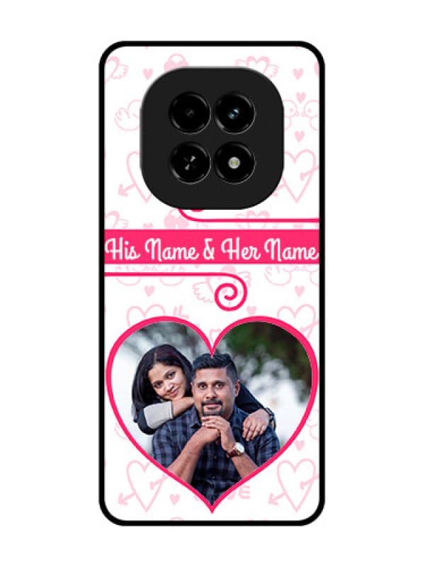 Custom Realme C63 5G Custom Metal Phone Case - Heart Shape Love Design