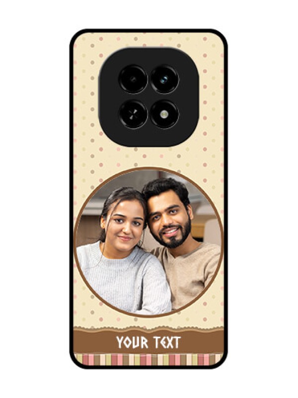 Custom Realme C63 5G Custom Metal Phone Case - Brown Dotted Mobile Case Design