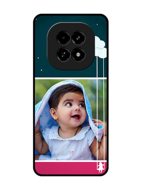 Custom Realme C63 5G Custom Metal Phone Case - Cute Girl With Cloud Design