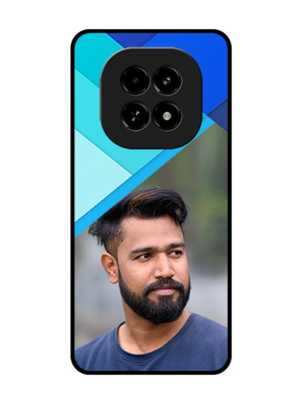 Custom Realme C63 5G Custom Metal Phone Case - Blue Pattern Design