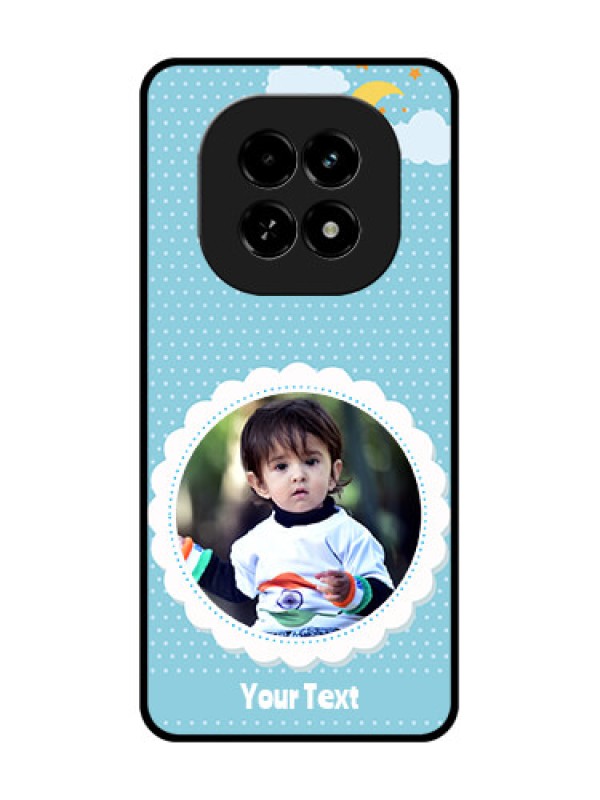 Custom Realme C63 5G Custom Metal Phone Case - Violet Pattern Design