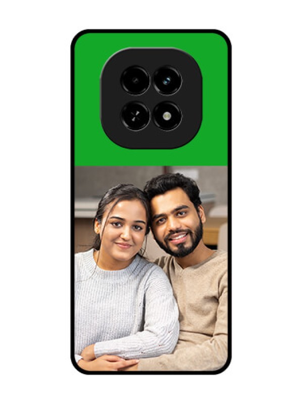 Custom Realme C63 5G Custom Metal Phone Case - Green Pattern Design