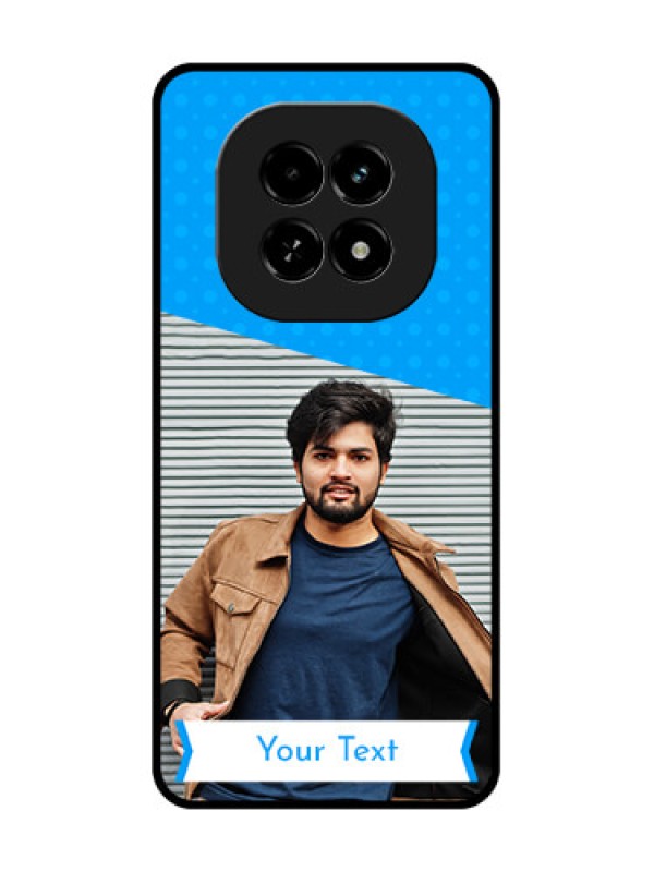 Custom Realme C63 5G Custom Metal Phone Case - Simple Blue Color Design