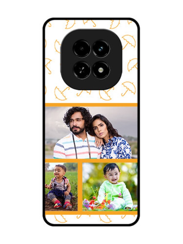 Custom Realme C63 5G Custom Metal Phone Case - Yellow Pattern Design