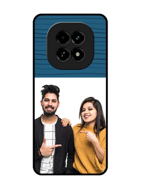 Custom Realme C63 5G Custom Metal Phone Case - Blue Pattern Cover Design