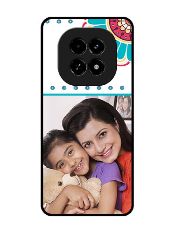 Custom Realme C63 5G Custom Metal Phone Case - Flower Design