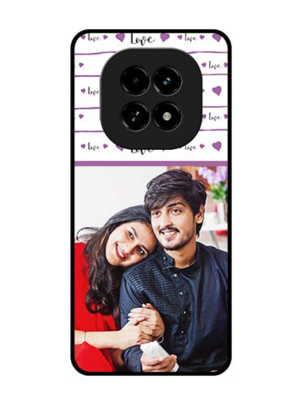 Custom Realme C63 5G Custom Metal Phone Case - Couples Heart Design