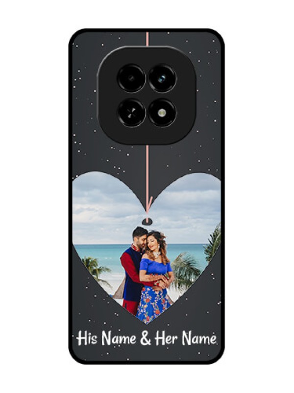 Custom Realme C63 5G Custom Metal Phone Case - Hanging Heart Design