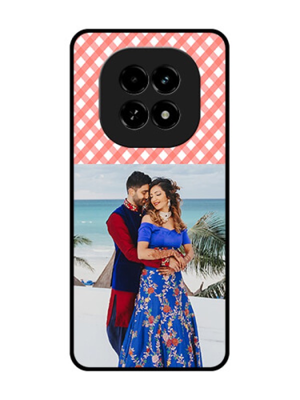 Custom Realme C63 5G Custom Metal Phone Case - Pink Pattern Design