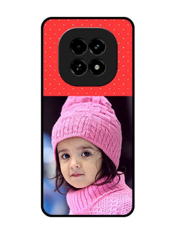 Custom Realme C63 5G Custom Metal Phone Case - Red Pattern Design