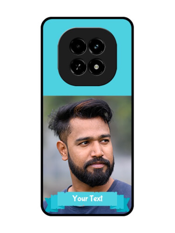 Custom Realme C63 5G Custom Metal Phone Case - Blue Color Design