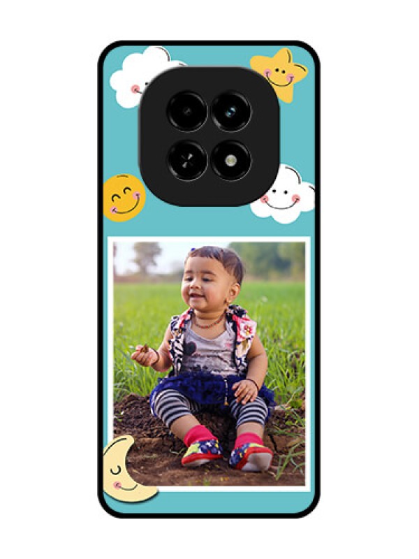 Custom Realme C63 5G Custom Metal Phone Case - Smiley Kids Stars Design