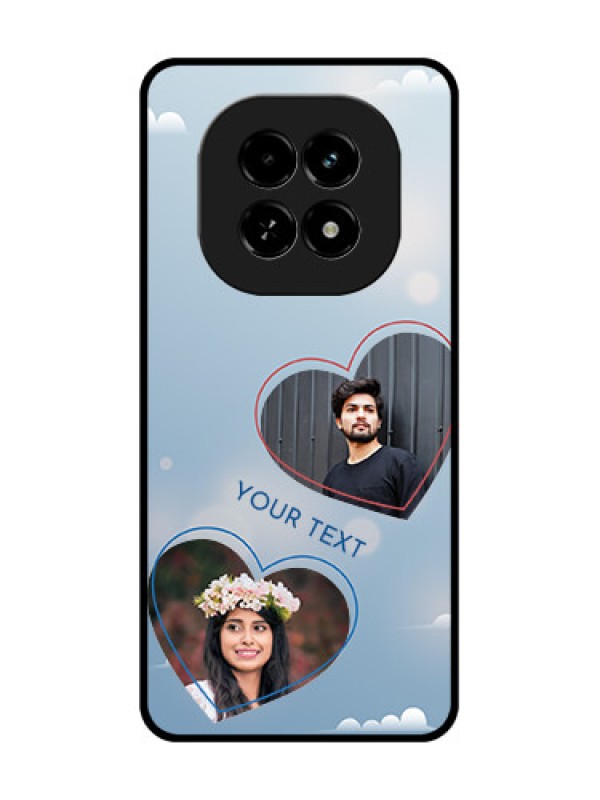 Custom Realme C63 5G Custom Metal Phone Case - Blue Color Couple Design
