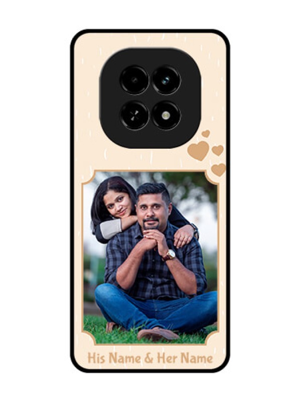 Custom Realme C63 5G Custom Metal Phone Case - With Confetti Love Design