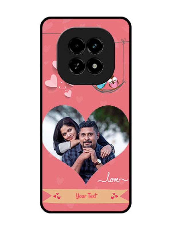 Custom Realme C63 5G Custom Metal Phone Case - Peach Color Love Design