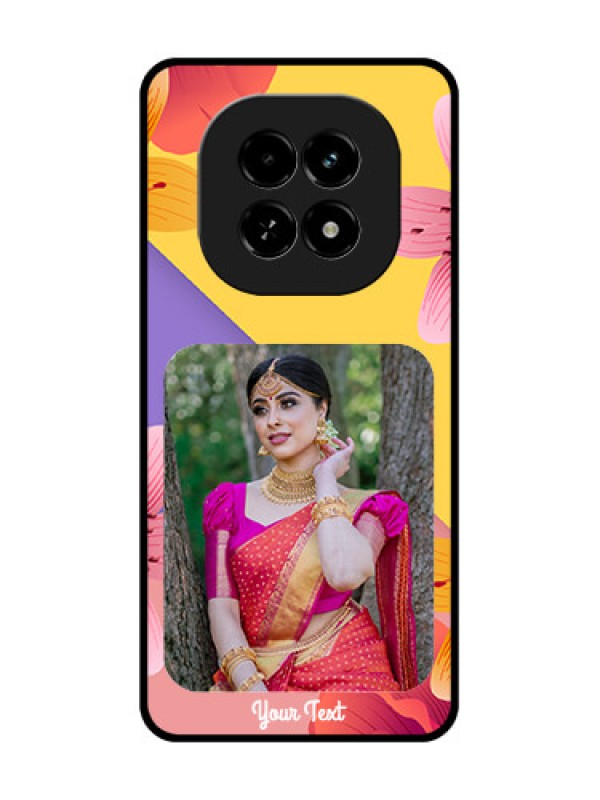 Custom Realme C63 5G Custom Metal Phone Case - 3 Image With Vintage Floral Design