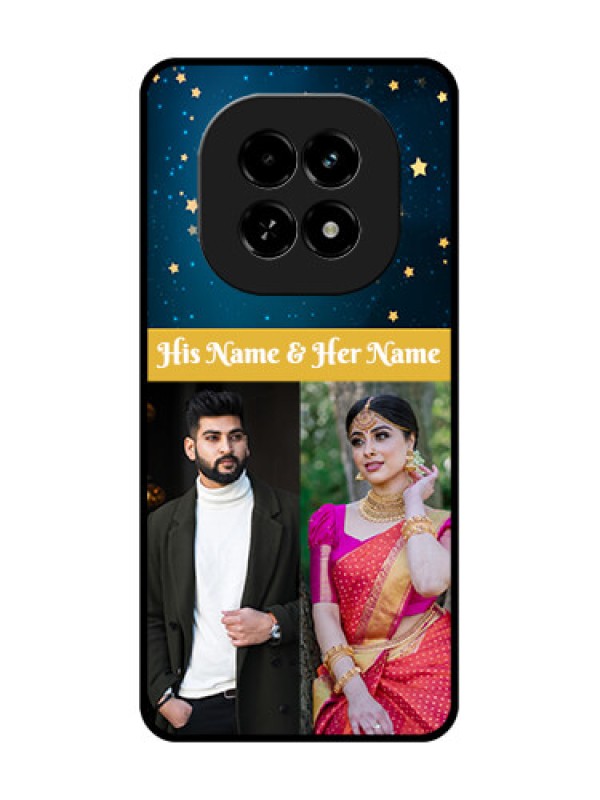 Custom Realme C63 5G Custom Metal Phone Case - Galaxy Stars Backdrop Design