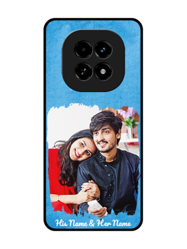 Custom Realme C63 5G Custom Metal Phone Case - Blue Color Vintage Design