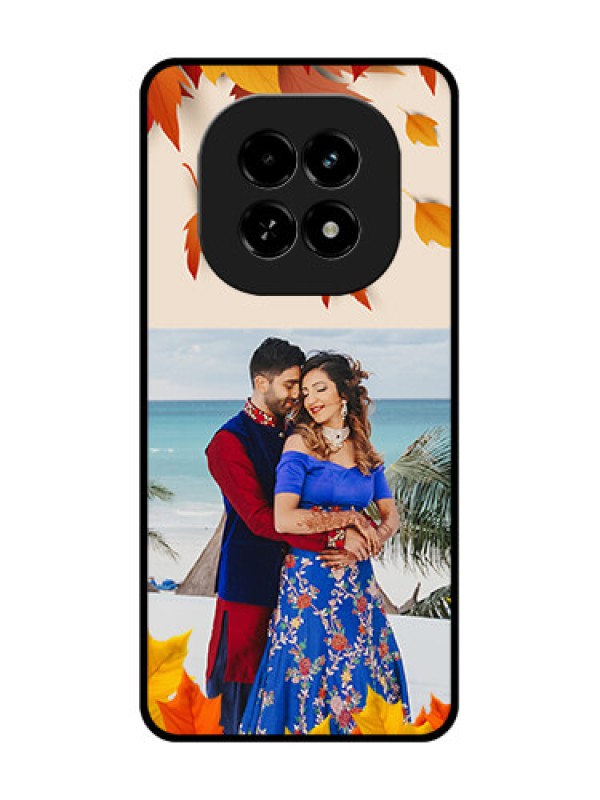 Custom Realme C63 5G Custom Metal Phone Case - Autumn Maple Leaves Design