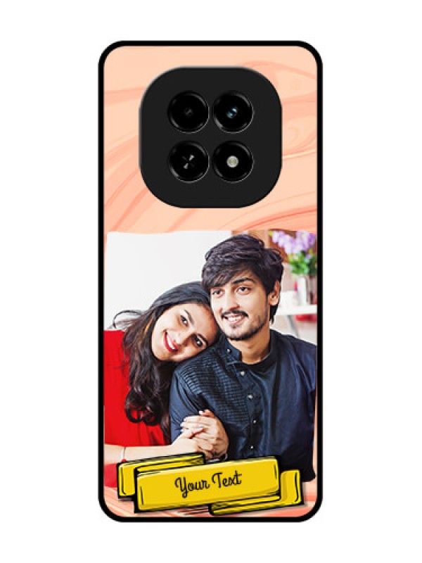 Custom Realme C63 5G Custom Metal Phone Case - Marble Texture Design