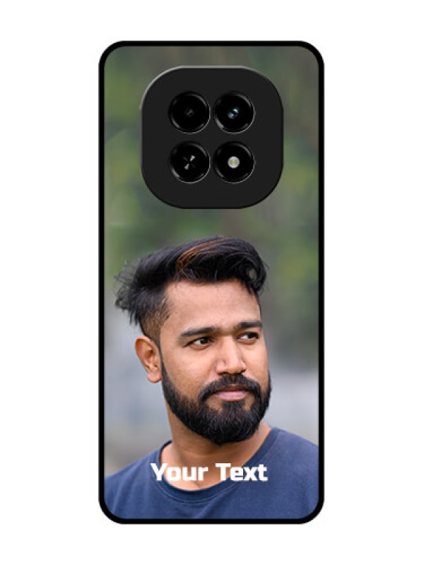 Custom Realme C63 5G Custom Metal Phone Case - Photo With Text Design