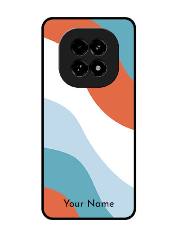 Custom Realme C63 5G Custom Metal Phone Case - Coloured Waves Design