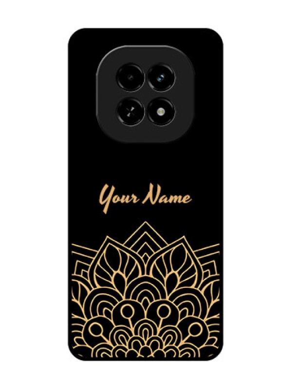 Custom Realme C63 5G Custom Metal Phone Case - Golden Mandala Design