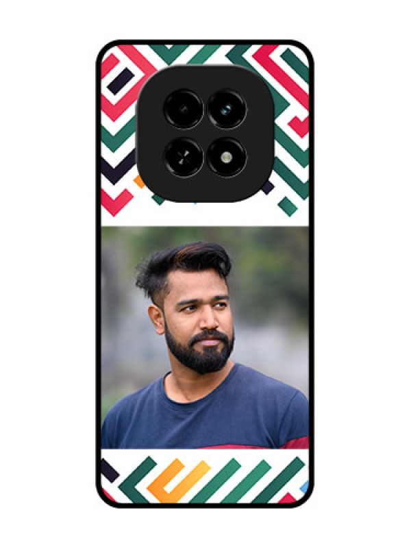 Custom Realme C63 5G Custom Metal Phone Case - Colorful Maze Pattern Design