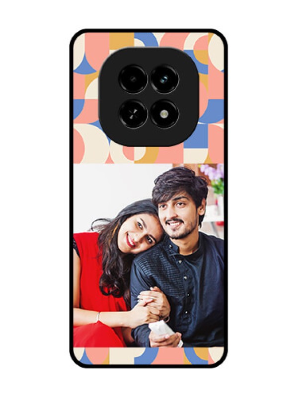 Custom Realme C63 5G Custom Metal Phone Case - Semi - Circle Maze Pattern Design