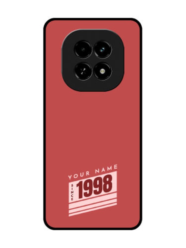 Custom Realme C63 5G Custom Metal Phone Case - Red Custom Year Of Birth Design