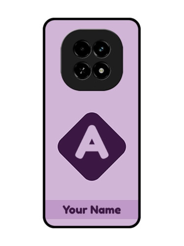 Custom Realme C63 5G Custom Metal Phone Case - Custom Letter In Curved Badge Design