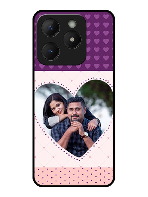 Custom Realme C63 Custom Metal Phone Case - Violet Love Dots Design